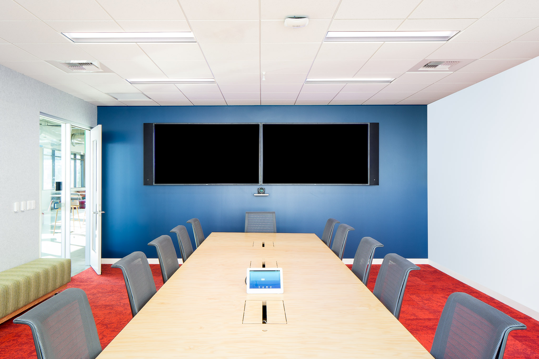 Video Conference room in corporate tech client 