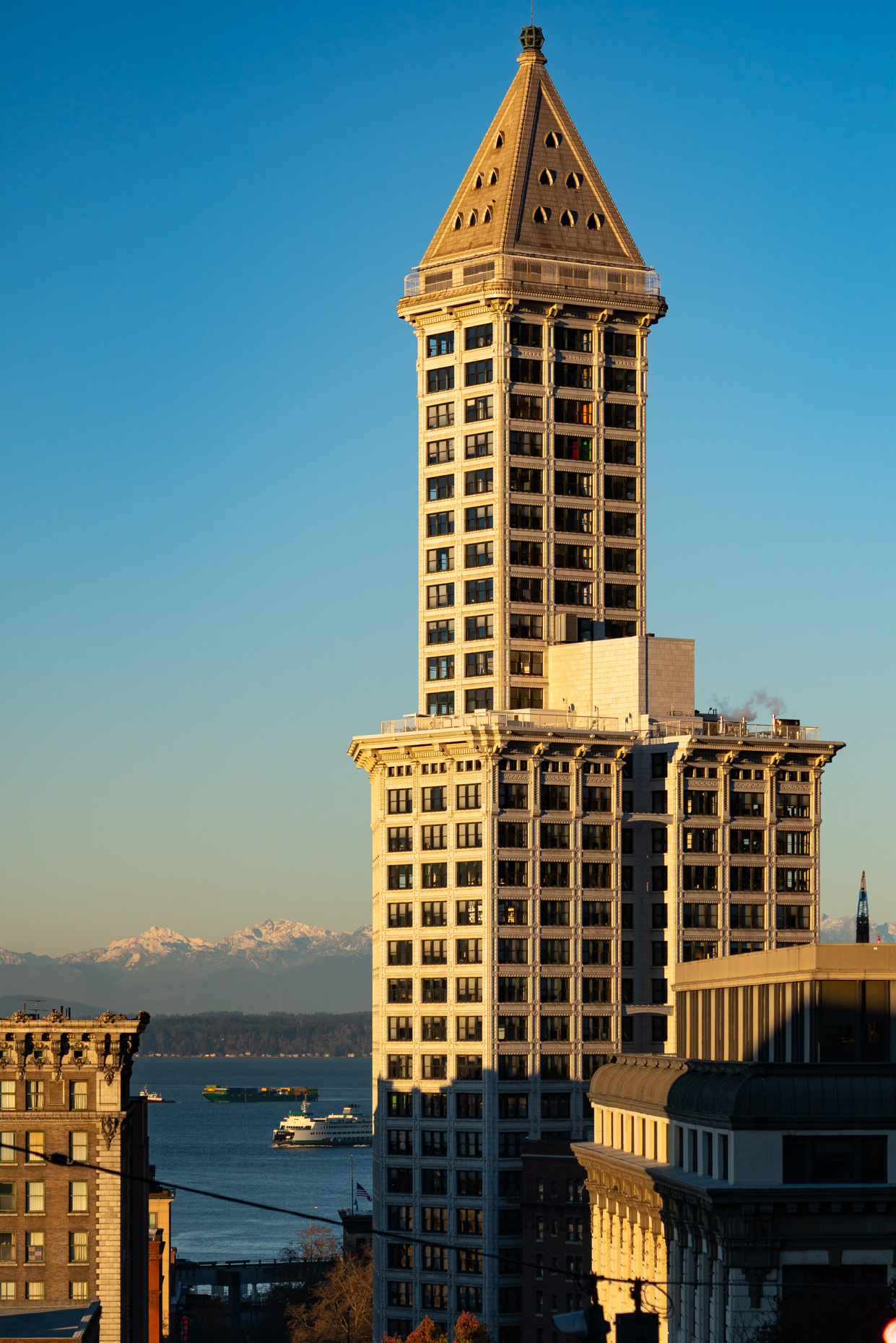 Smith Tower & Washington State Ferries